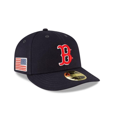 Sapca New Era Boston Red Sox MLB Crystals from Swarovski Flag Low Profile 59FIFTY Fitted - Albastri